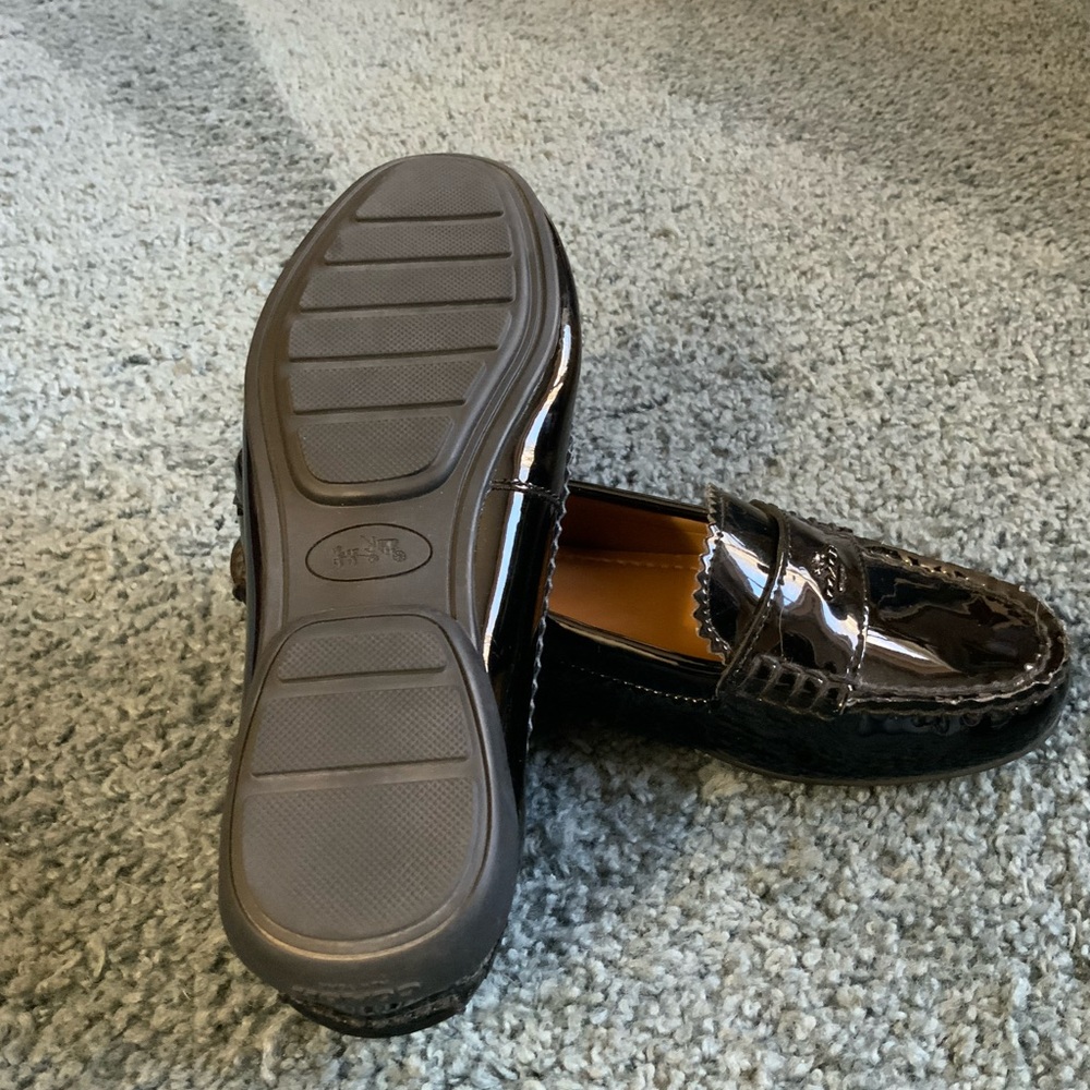 Coach Black Patent Leather Loafers
